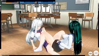 3D HENTAI Schoolgirls Lesbians Cum after School