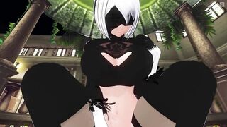 3D HENTAI POV 2B Cowgirl