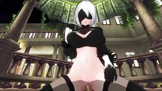 3D HENTAI POV 2B Cowgirl