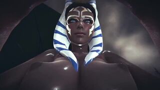 Star Wars: Futa Ahsoka Blowjob in the Rain Taker POV