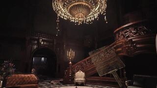Resident Evil Village Lady Dimitrescu see through Blue Bikini Bottomless - Bushy Pussy Spanking Art