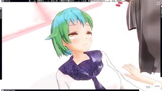 3D HENTAI Yuri Earth-chan and Moon-chan Fuck and Cum