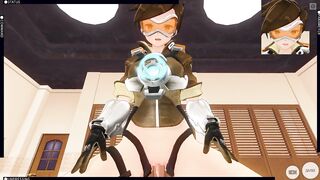 3D HENTAI POV Overwatch Tracer Rides your Dick