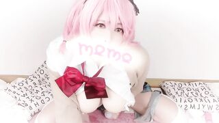 女装 子|crossdresser| 【part２】ピンク髪コス プレでお漏らし射精オナニー 日本人 男の娘 Japanese Hentai Cosplay