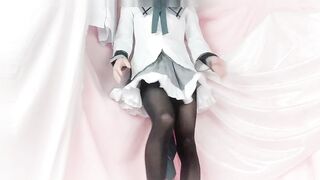 女装 子|crossdresser| ほむほむコス プレ衣装を試着してたら我慢できずに大量おもらし　japanese Hentai Cosplay 日本人 男の娘　ほむらちゃん
