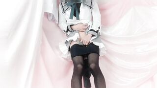 女装 子|crossdresser| ほむほむコス プレ衣装を試着してたら我慢できずに大量おもらし　japanese Hentai Cosplay 日本人 男の娘　ほむらちゃん