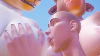 3some Фурри коровы большая грудь сосать