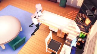 Gamer Girl Forgets to Turn off the Stream Masturbates on the Table [3d Hentai]