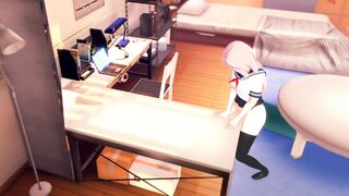 Gamer Girl Forgets to Turn off the Stream Masturbates on the Table [3d Hentai]