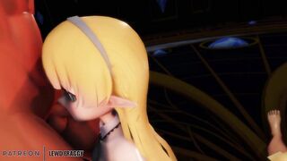 3 Elves Pleasing their Masters - Elven Orgy [4k UNCENSORED HENTAI]