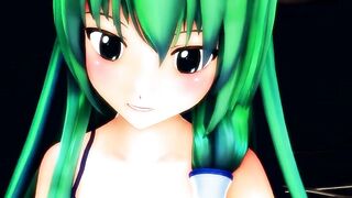 Sanae "you Wanted to see something like This, Right?" [touhou MMD]