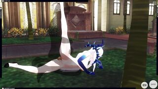 3D HENTAI Fucked Diabla in the Garden and Cum inside her