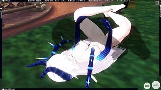 3D HENTAI Fucked Diabla in the Garden and Cum inside her