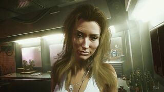 Cyberpunk. Johnny's Sex with a Tall, Beautiful Model and Singer | PC Gameplay