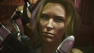 Cyberpunk. Johnny's Sex with a Tall, Beautiful Model and Singer | PC Gameplay