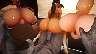 Furry Chubby ButtS Cowgirl and Big Massive Cock Yiffalicious
