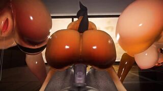 Furry Chubby ButtS Cowgirl and Big Massive Cock Yiffalicious