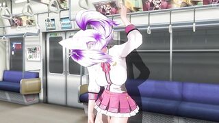 3D HENTAI Schoolgirl didn't Wear Panties on the Train (Part 1)