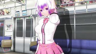 3D HENTAI Schoolgirl didn't Wear Panties on the Train (Part 1)