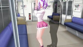 3D HENTAI Schoolgirl didn't Wear Panties on the Train (Part 1)