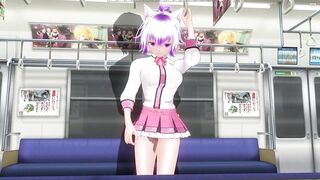 3D HENTAI Schoolgirl didn't Wear Panties on the Train (Part 1)