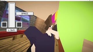 minecraft sex, jenny gives me a blowjob