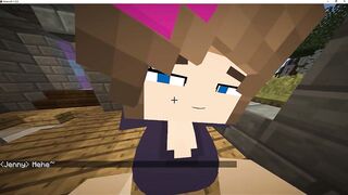minecraft sex, jenny gives me a blowjob