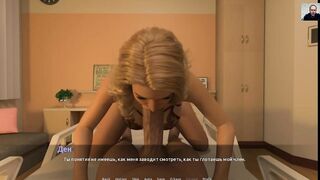 All Face in Cum after Big Cock Blowjob and Handjob