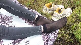 In Nylon Socks in Public