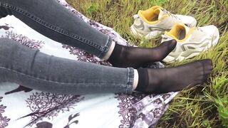 In Nylon Socks in Public