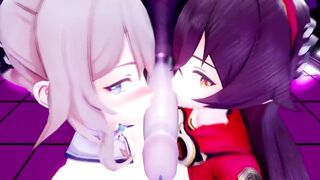 【R18-MMD】Genshin Waifu Nightclub Fuck
