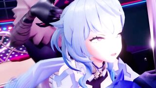 【R18-MMD】Genshin Waifu Nightclub Fuck
