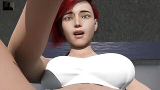 Hot Morning Cunnilingus, Blowjob, Cock Handjob and Big Cumshot on her Pretty Face