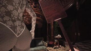 Resident Evil Village Lady Dimitrescu BDSM White Lace Body Stocking - Spanking - Extreme Jiggle