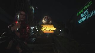 Cyberpunk 2077 and Resident 3. Sex Girl from the Future in the Game Horror | Game 3d