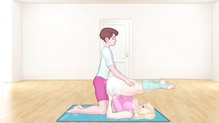 Sexy YOGA with Sexy Busty 2D Girl and Huge Cock SexNote [JamLiz]