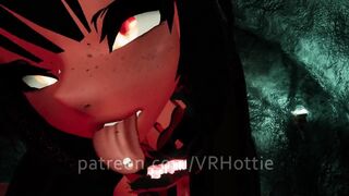 Sexy Red Devil Succubus Rides in POV Lap Dance in Sex Dungeon