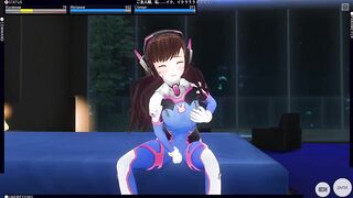 3D HENTAI OVERWATCH DVA Masturbation Orgasm