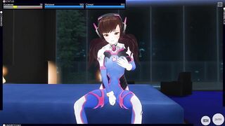 3D HENTAI OVERWATCH DVA Masturbation Orgasm