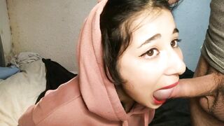 I MAKE INNOCENT GIRL DEEPTHROAT ME - NO MERCY BLOWJOB - MULTIPLE CUMSHOT - POV BLOWJOB