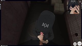 3D HENTAI POV Watch Dogs: Legion Girl Sucks your Dick in the Street