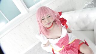 Brond Cosgirl with High-pitched Girls you see in Anime was Fucked and Creampied at Last!