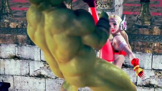 Justice Powerful  Battle to Darkness Goblin - 3d Hentai Animation