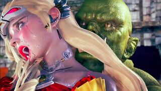 Justice Powerful  Battle to Darkness Goblin - 3d Hentai Animation