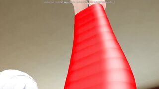 Upside down & Dildo Gag Play (Yuri Bondage Sex) - 3D MMD