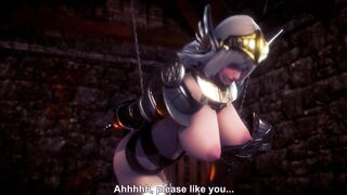 LOL look - very Cute Faced Goddess Knight Banged by Orc Cock being Tied up in SM Room