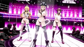 Mmd US-German-Japanese Big-breasted Battleship Bismarck can you Hold not to Cum? 3d Hentai