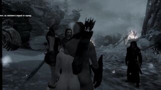 Porn with his Personal Maid at Night in the Parking Lot | Skyrim Sex Mods