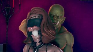 Goblin Watching Girl's Pissing and BDSM - 3d Hentai Animation