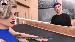 Busty Teacher Jerks off Guy's Cock with her Feet until he Cums ☠playing Adult Games☠